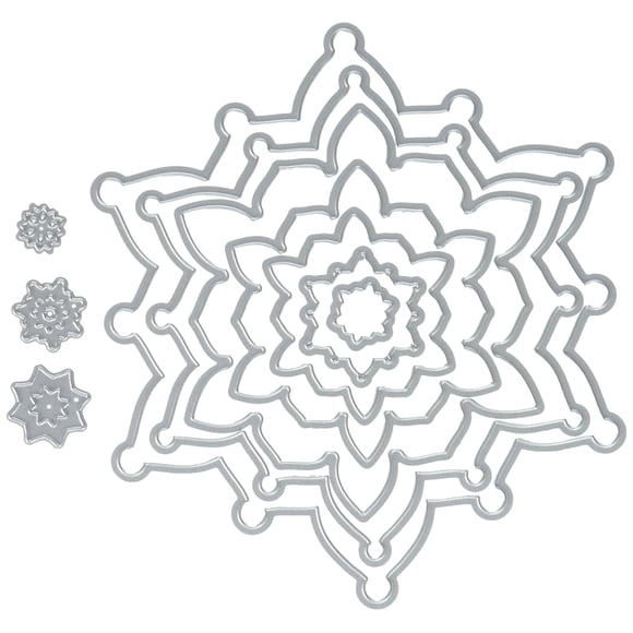 Set de troqueles anidados de copos de nieve Hero Arts DI405