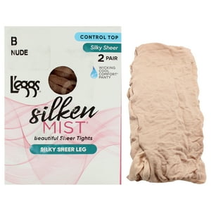 Medias Transparentes De Seda Silken Mist, Hermosas Y Sedosas - Lsm212 Nude Xl0 De Leggs Para Mujer - 2 Pares De Pantimedias (B)