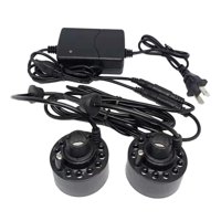 Magideal - Mini Mist Mister Dos Cabezas Luces Coloridas Adaptador De Corriente Estadounidense Accesorio Niebla Ultrasónica Para Decoración De Paisaje Interior Material De Polipropileno