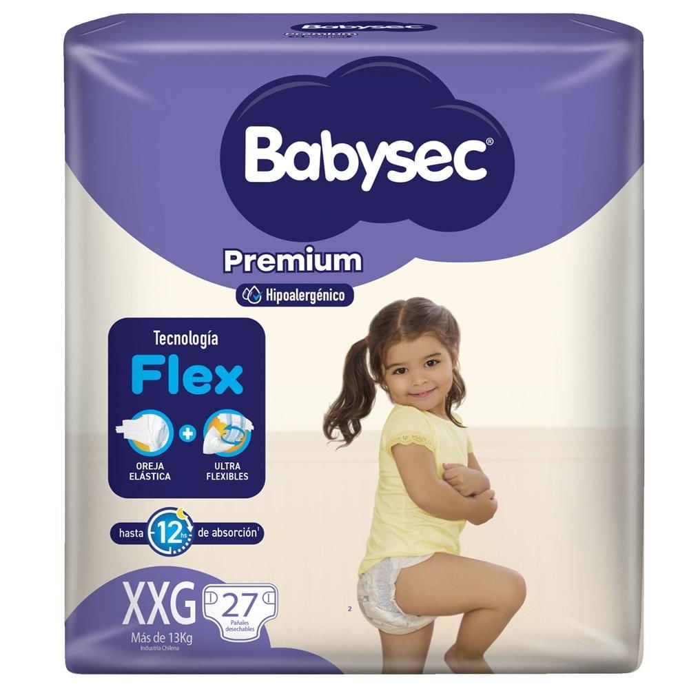 Pañal Premium Talla Xxg 27 Un 27 Un Babysec