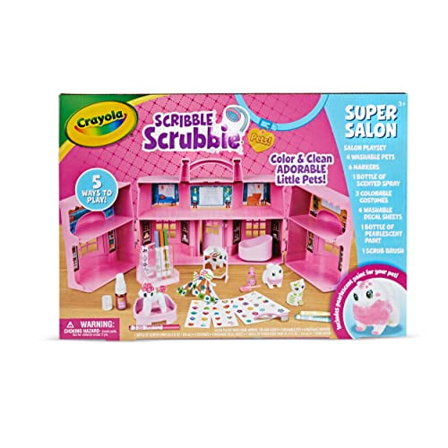 Crayola Scribble Scrubbie Pets Super Salon, Color, Pintura Y Más