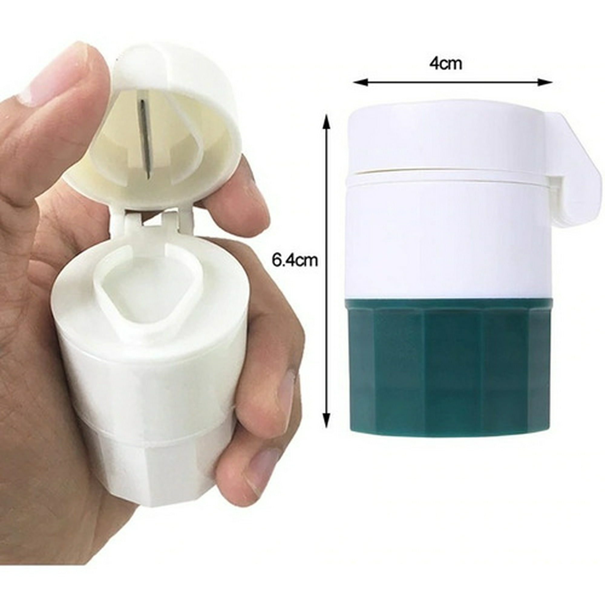 Genérico - Pastillero Dispensador Moledor Y Partidor De Pastillas 2x1