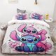thumbnail image 1 of v1283 Bed Sheets Duvet Cover Stitch Flamingo Butterfly One Quilt Cover Two Pillowcases with Zipper Teen Boys Girls Room Decoration Single Double 3-Piece Bedding Set (1 Duvet Cover + 2 Pillow Shams) Be, 1 of 5