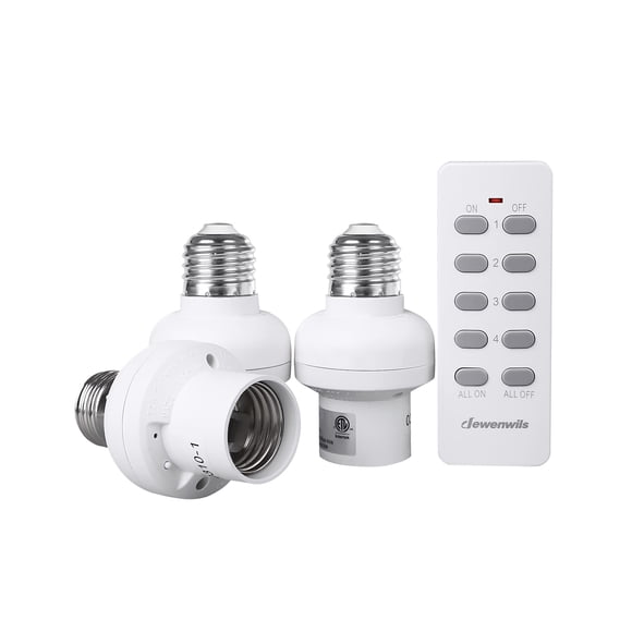 Enchufe de bombilla de control remoto DEWENWILS E26/E27 (paquete de 3)