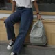 thumbnail image 2 of Preppy Solid Color Shoulder Bag Nylon School Knapsack Korean Teenager White Sports Travel Backpack for Women, 2 of 3