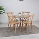 thumbnail image 1 of Comedor Redondo Shanna 100cm + 4 Sillas Crossback | Madera Ratán cafe, 1 of 2