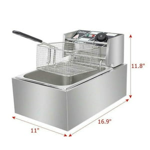 Genérico - Freidora Domestica Coccion Acero Inoxidable Lau