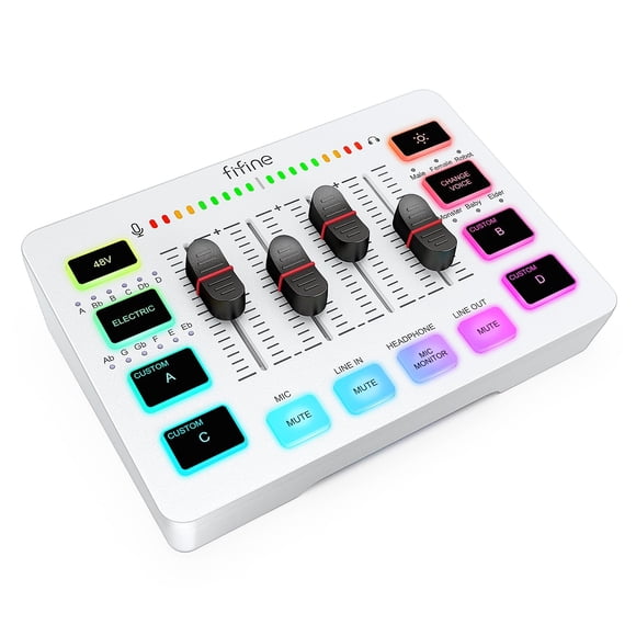 Mezclador de audio y streaming para juegos FIFINE AmpliGame SC3W