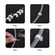 thumbnail image 5 of Clips para cables Abnii, 400 unidades, 4 mm, 6 mm, 8 mm, 10 mm, blancos con clavo de acero, 5 of 7