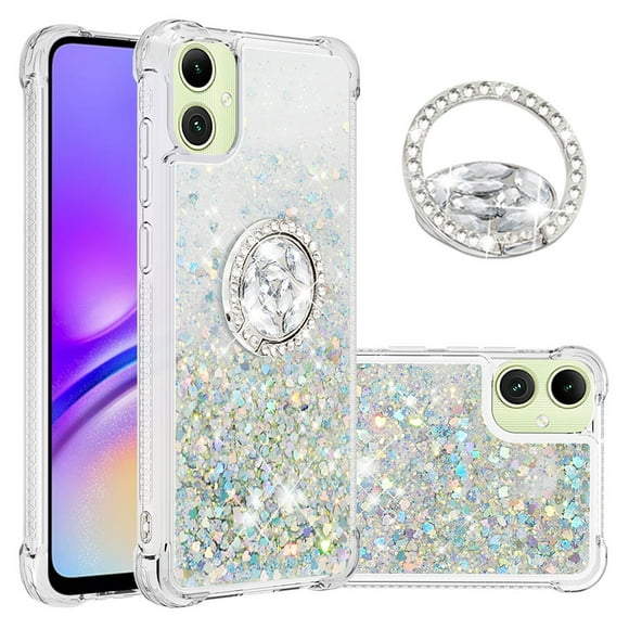Funda Para Sansung Galaxy A06 Con Brillo Líquido, Protección Completa Y Soporte De Anillo Giratorio