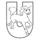 thumbnail image 1 of Decomural U Unicorn Alphabet Childrens Nursery WS-34474, 1 of 2