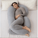 thumbnail image 4 of Cojin Almohada Maternal Gris Pre y Post Natal Funda Extra Suave, 4 of 5