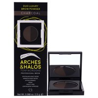 Arches And Halos - Polvo Para Cejas Duo Luxury - Carbón De Para Mujeres - 0.088 Oz Para Cejas