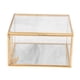 thumbnail image 2 of Caja De Almacenamiento De Joyería De Vidrio Transparente Organizador De Vidrio Cubierto Cuadrado Geométrico, 2 of 5