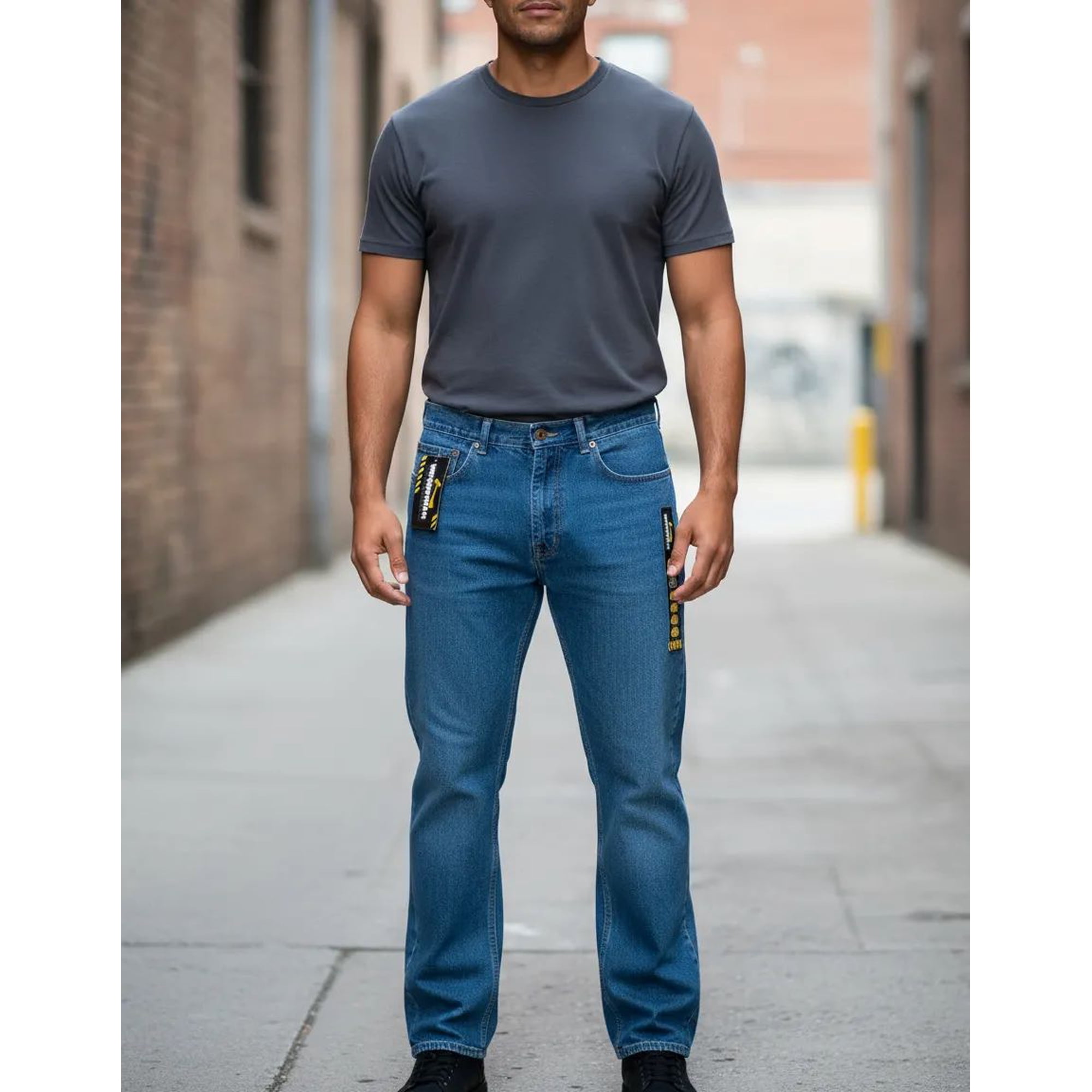 Metalfer - Jeans Mezclilla Prelavado - Stonewashed. Talla 46