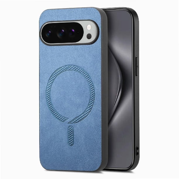 Magnetic Slim Case for Google Pixel 10 Pro XL with Camera Guard & Anti-Scratch Back Blue