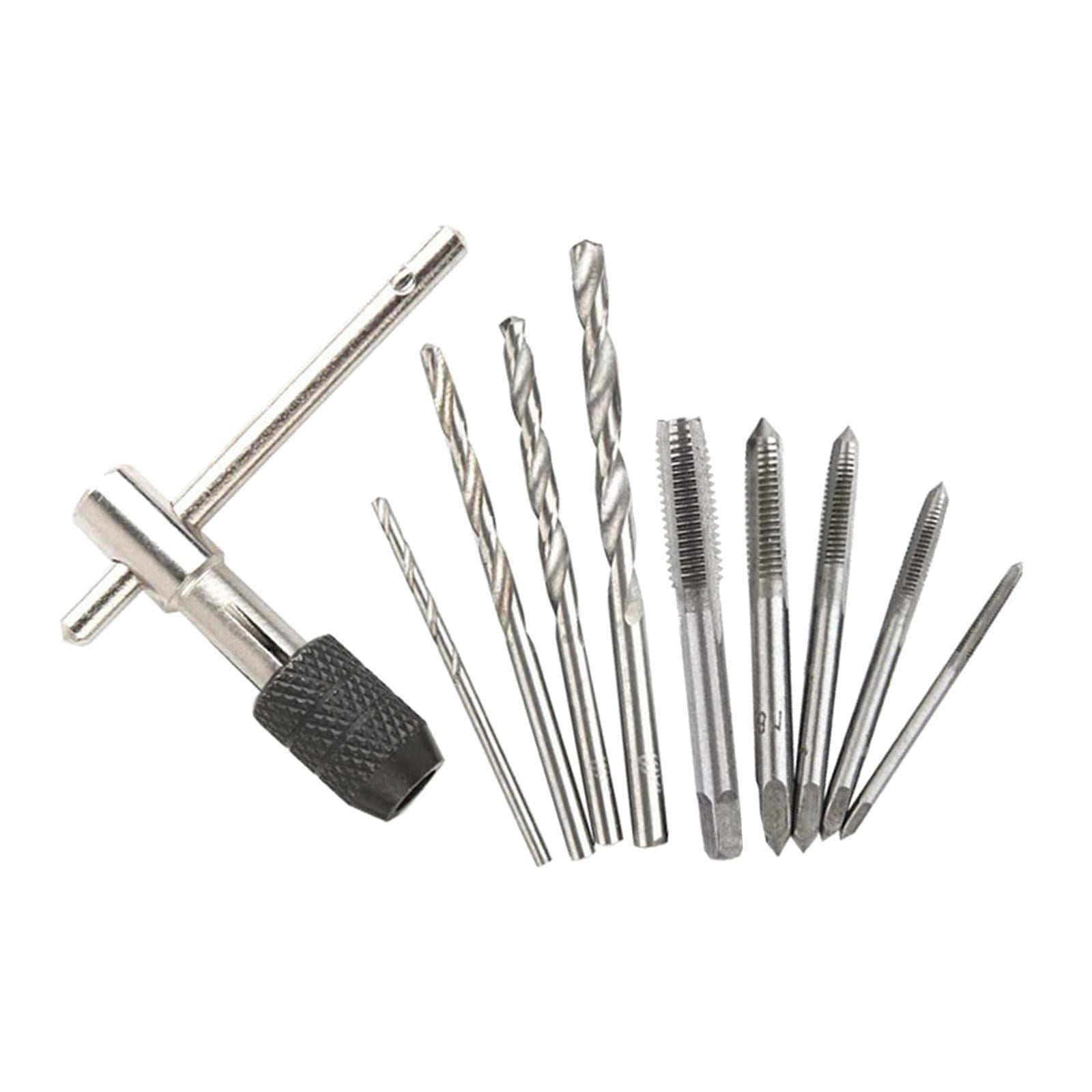 Magideal - De Llaves De Grifo Y Brocas Helicoidales, Herramienta Manual De Enchufe Métrico De Rosca De Tornillo De , Llave De Grifo Con En T, 10 Piezas