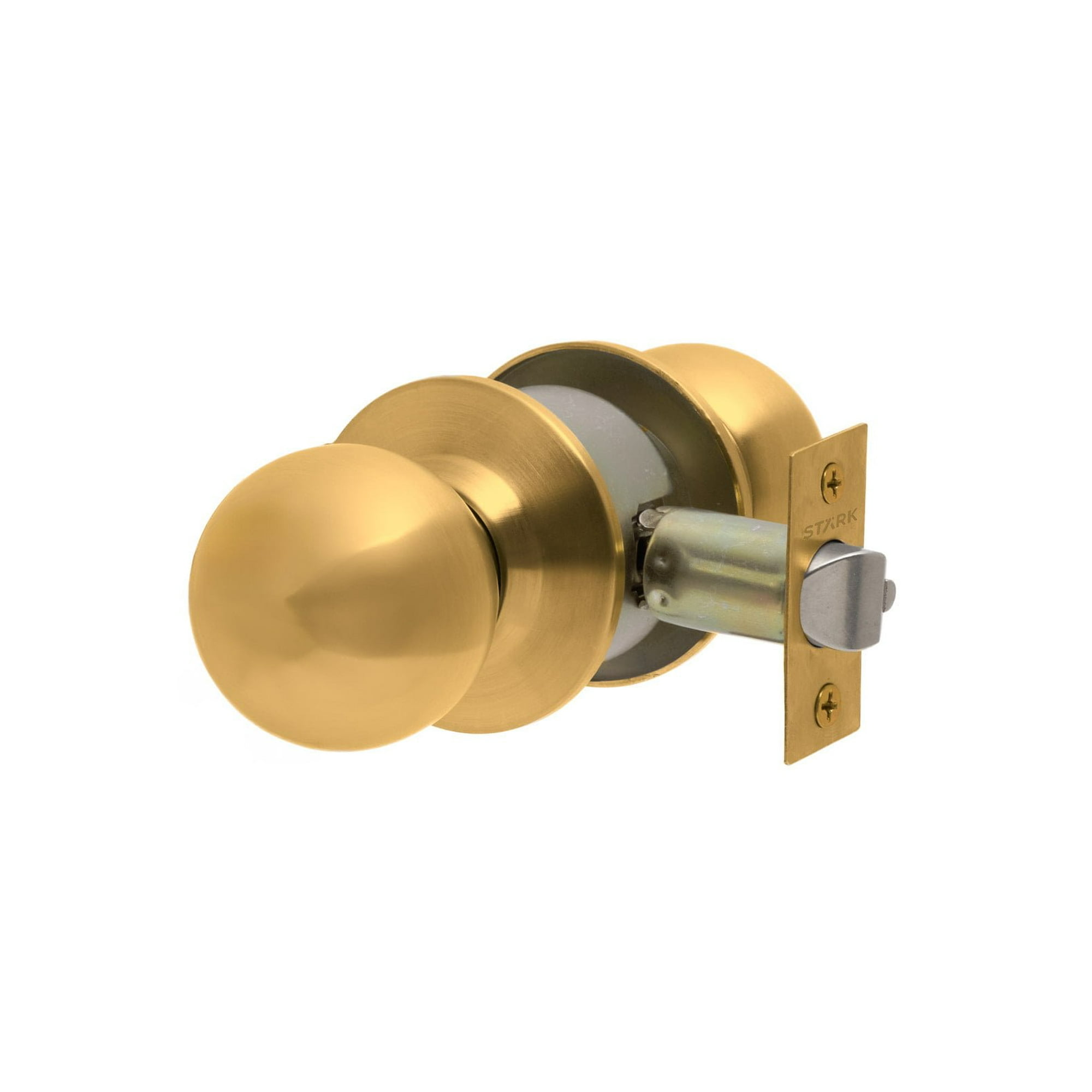 Stark Design - Cerradura De Pomo Cilíndrica, Simple Paso. (bronce Pulido). Sku: Sdp40-pb