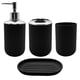 thumbnail image 1 of Juego de accesorios de baño WBJKZJD de resina resistente a roturas, color negro, 1 of 7