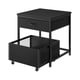 thumbnail image 1 of Mini soporte para nevera CHOEZON, mesa auxiliar con almacenamiento negro TBZ55BB, 1 of 9