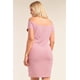 thumbnail image 3 of Vestido Mini Ajustado con Hombros Descubiertos y Cremallera Frontal de Talla Grande, 3 of 5