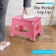 thumbnail image 2 of Taburete plegable Handy Laundry para adultos y niños, color rosa, 2 of 8