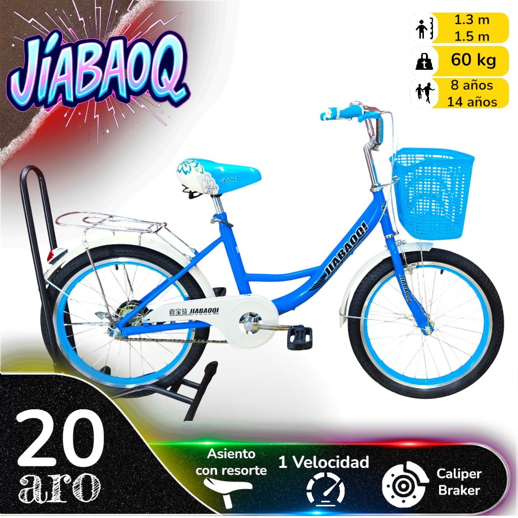 Vipnetwork - Bicicleta Aro 20 Jiabaoq Paseo Celeste
