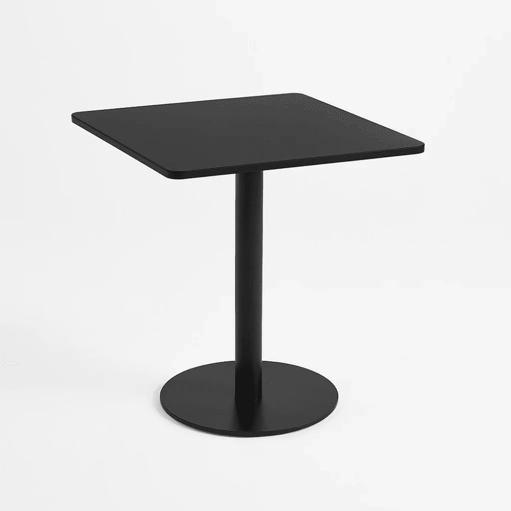 Klik Muebles - Mesa Restaurant 70x70 Tubo Metal Cubierta Mdf