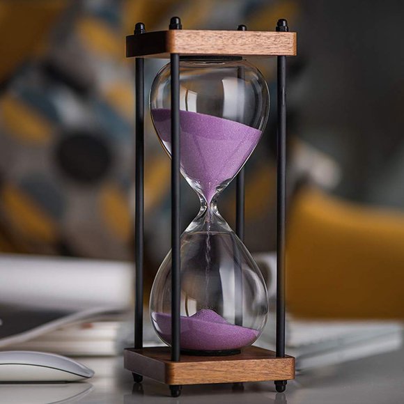 Reloj de arena SAMLONG 30 min Morado 25 × 10 × 10 cm de Madera