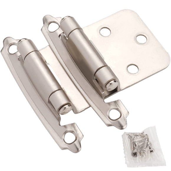 Bisagras para gabinete DecoBasics de níquel cepillado para cocina (4 piezas)