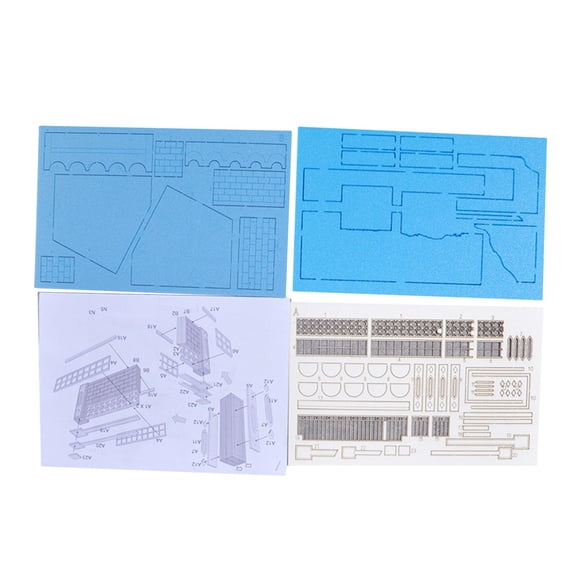 1/35 Colección De Juguetes De Hobby De Casa Moderna De Madera Para Diseño Diorama Mesa De Arena Estilo B