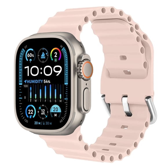 Reloj Inteligente Smartwatch Sport 49mm 2 Correas U-2 Rosado