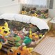 thumbnail image 2 of Pokmon Pikachu Party 3 Piece Sets Full/Queen Size - Reversible Microfiber Quilts with Shams Soft Lightweight Bedspread Coverlet Comforter for All Season Bed Sheets, 2 of 4