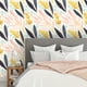thumbnail image 2 of 1pc Light Background Flower Mural, Pink Flower Peel And Stick Wallpaper, Plant Leaf Flower Mural, Waterproof Removable Wallpaper, 17.7in*78.7in, 2 of 4