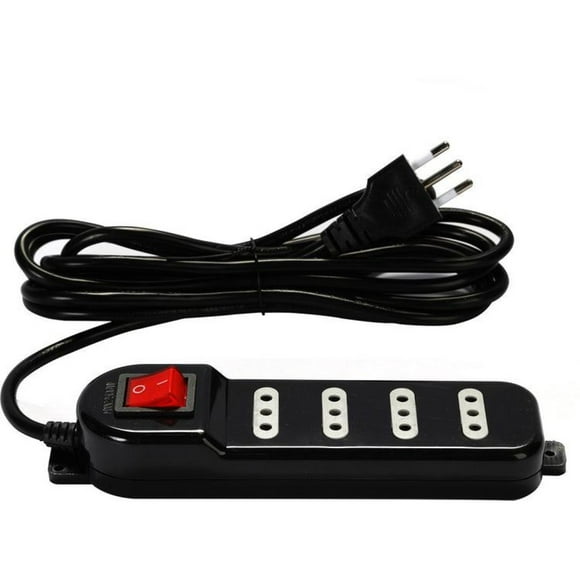 Alargador Zapatilla con Switch 4 Posiciones 3mts Negro