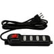thumbnail image 1 of Alargador Zapatilla con Switch 4 Posiciones 3mts Negro, 1 of 2