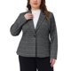 thumbnail image 1 of Agnes Orinda Blazers de Talla Grande para Mujeres Casual de Negocios Cuadros Solapa con Muesca Manga Larga Chaqueta con Botones y Bolsillos 1X Gris, 1 of 8