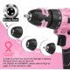 thumbnail image 3 of Juego de herramientas WORKPRO 12 V, destornillador inalámbrico rosa, 61 piezas con bolsa, 3 of 8