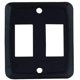 thumbnail image 1 of Placa Frontal para Interruptor JR Products 12885 Negra Doble, 1 of 1