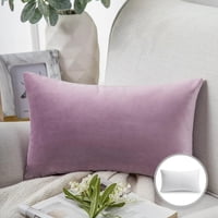 Todo Hogar Santiago De Chile - Cojín Terciopelo Liso Rectangular 30X50Cm - Lila