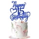 thumbnail image 1 of Decoración para tartas AROKIPPRY con purpurina azul oscuro, feliz 15 cumpleaños, 1 of 8