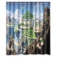 thumbnail image 1 of Cortina de ducha de arte digital "Realm of Fantasy World" con ganchos, tamaño 60 x 72 pulgadas, 1 of 3