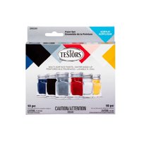 Testors - Set De 6 Pinturas Acrílicas Colores Primarios Brillantes