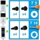 thumbnail image 3 of 16 piezas Anillo Puertacampana Destornillador Reemplazohombrest Kit Tornillos de Seguridad Kit Destornillador T 6 T15 Puertacampana Tornillos Doble Punta Tox Destornillador Punta Video Puertacampana B, 3 of 7