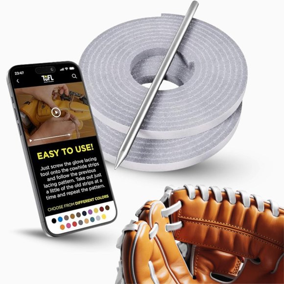 Kit de Encaje para Guante de Béisbol TOFL 183 cm Blanco con Aguja