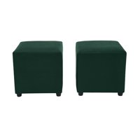 Bodevir - Set Pouf Cali 1C Felpa 30 Verde Botella