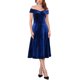 thumbnail image 1 of INSPIRE CHIC Vestido de Terciopelo para Mujer Fuera del Hombro Vintage Cóctel de Noche Vestidos Línea A XL Azul Real, 1 of 6