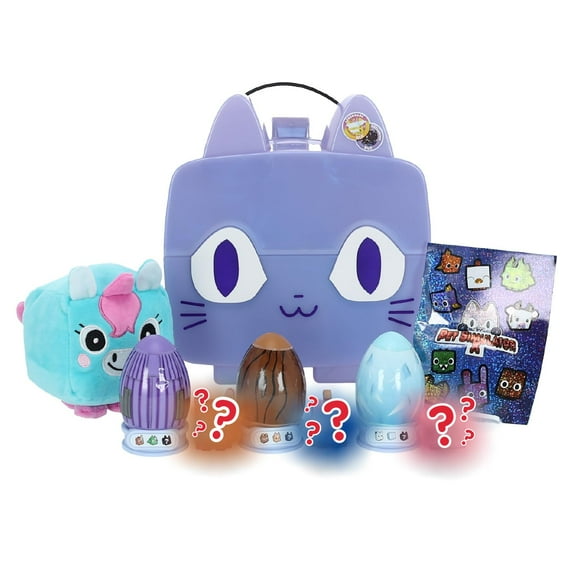 Paquete de juguetes PET Simulator X Marbled Purple Cat con 8 unidades