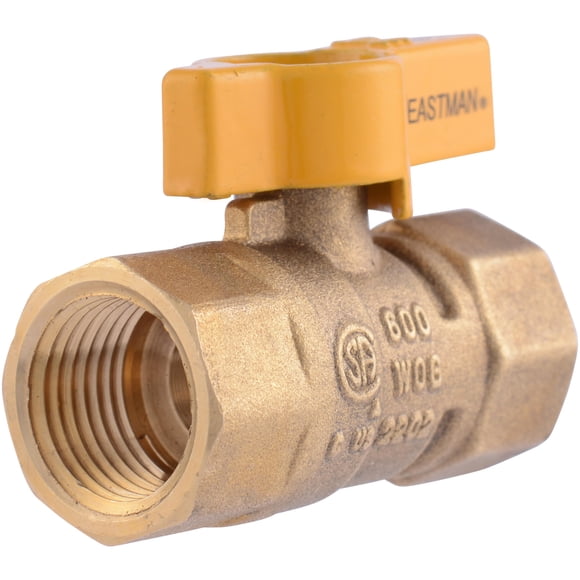 Válvula de bola de latón Eastman 1/2" FIP para gas, giro de 1/4