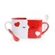 thumbnail image 1 of Set de tazas Blu Devil Kissing Anniversary Wedding Vegan Bone China, 1 of 6